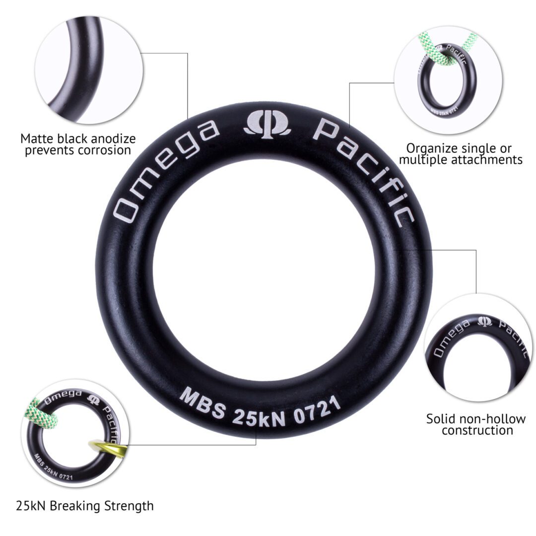 OMEGA PACIFIC ALUMINUM RAPPEL RING LRG